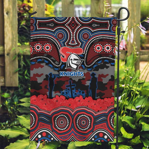 ANZAC Day Newcastle Knights Garden Flag Military Memorial Aboriginal Indigenous Art