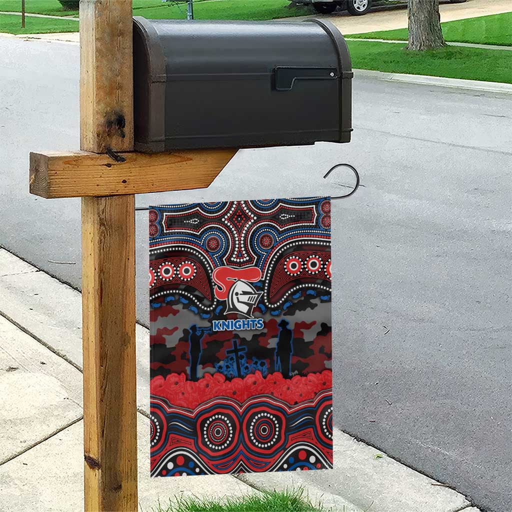 ANZAC Day Newcastle Knights Garden Flag Military Memorial Aboriginal Indigenous Art