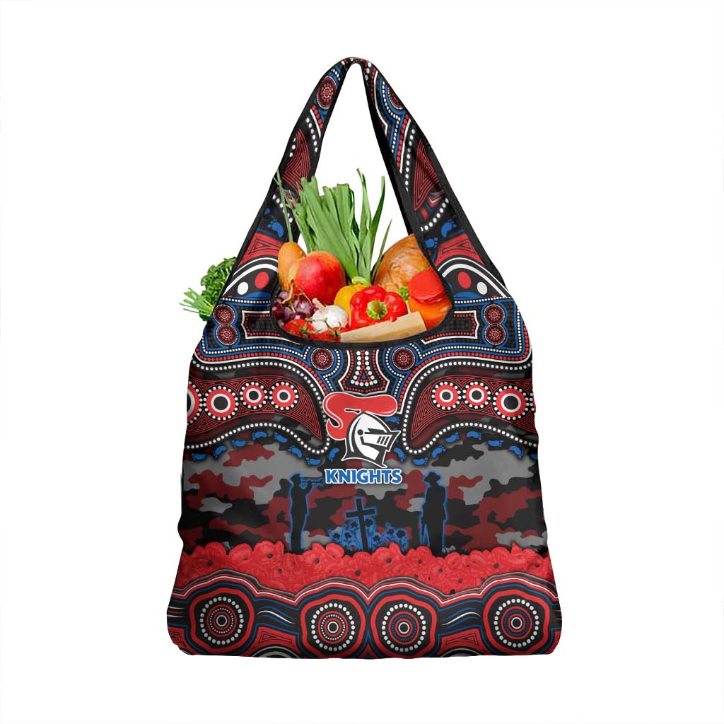 ANZAC Day Newcastle Knights Grocery Bag Military Memorial Aboriginal Indigenous Art