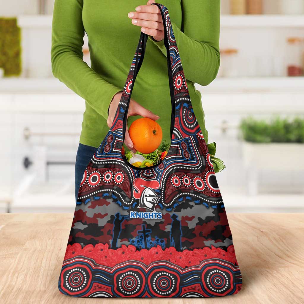 ANZAC Day Newcastle Knights Grocery Bag Military Memorial Aboriginal Indigenous Art