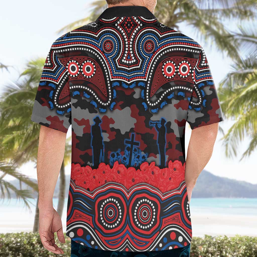 ANZAC Day Newcastle Knights Hawaiian Shirt Military Memorial Aboriginal Indigenous Art