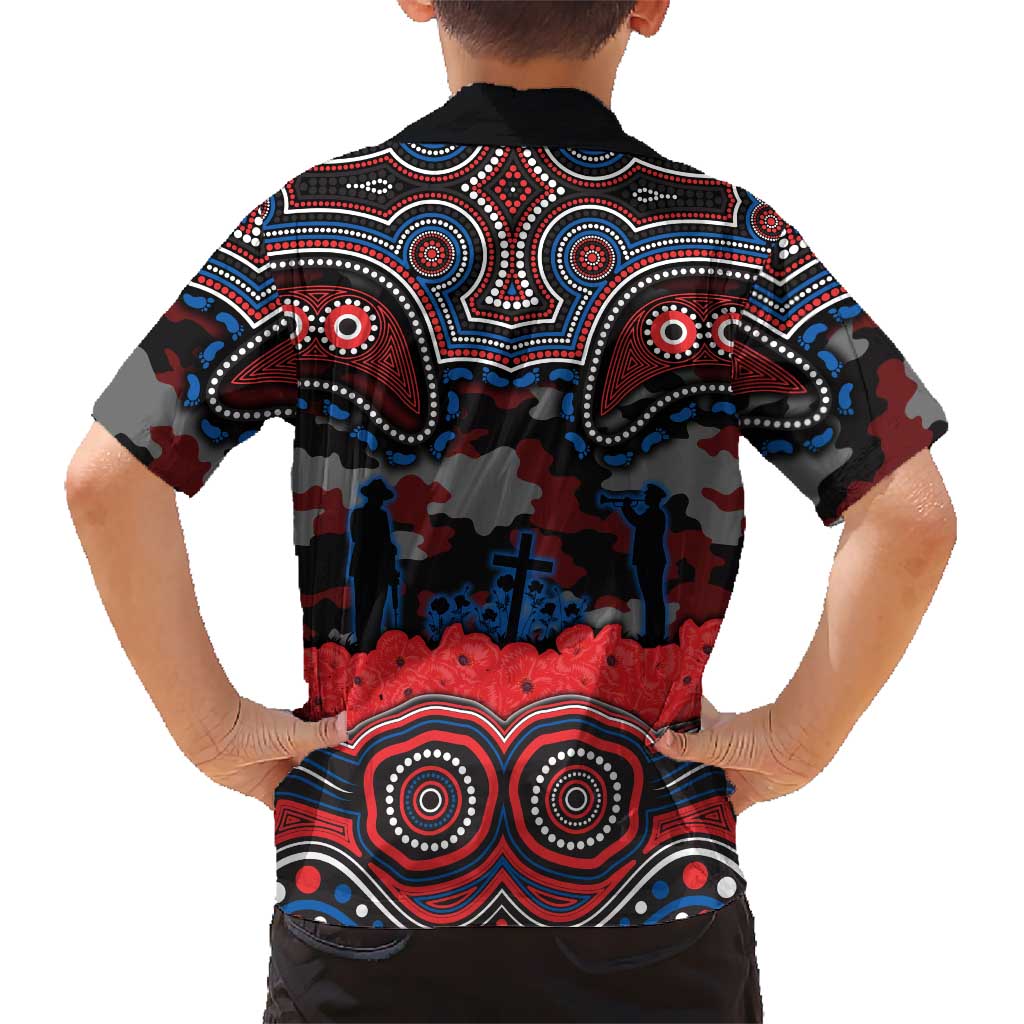 ANZAC Day Newcastle Knights Hawaiian Shirt Military Memorial Aboriginal Indigenous Art