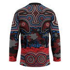 ANZAC Day Newcastle Knights Hockey Jersey Military Memorial Aboriginal Indigenous Art