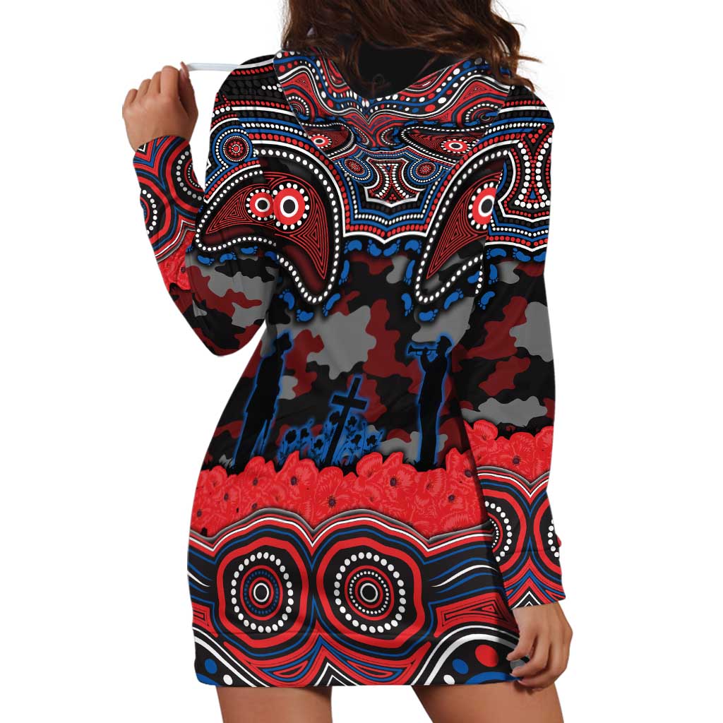 ANZAC Day Newcastle Knights Hoodie Dress Military Memorial Aboriginal Indigenous Art