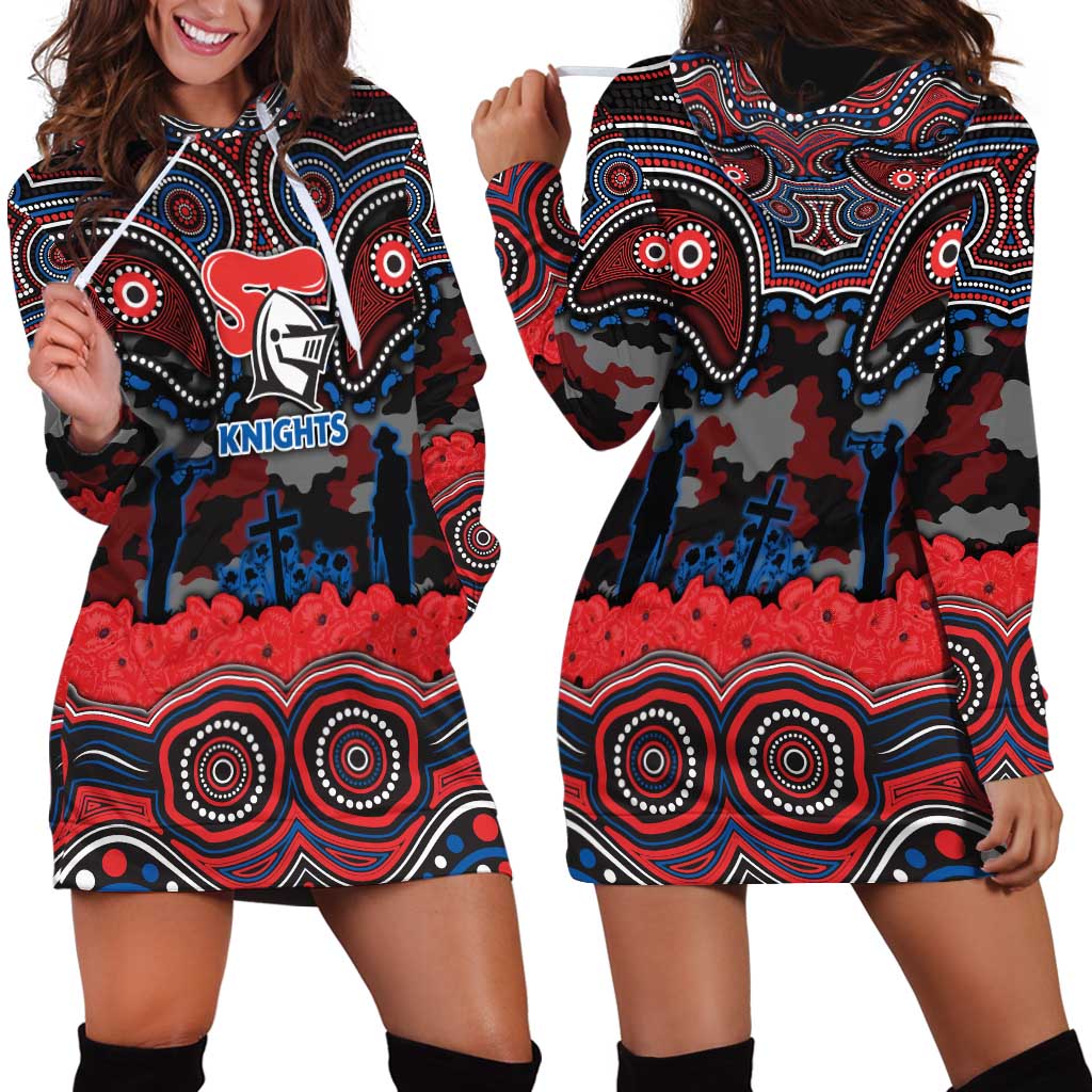 ANZAC Day Newcastle Knights Hoodie Dress Military Memorial Aboriginal Indigenous Art
