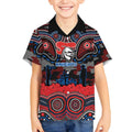 ANZAC Day Newcastle Knights Kid Hawaiian Shirt Military Memorial Aboriginal Indigenous Art