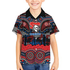 ANZAC Day Newcastle Knights Kid Hawaiian Shirt Military Memorial Aboriginal Indigenous Art