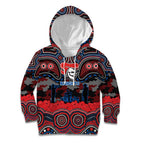 ANZAC Day Newcastle Knights Kid Hoodie Military Memorial Aboriginal Indigenous Art