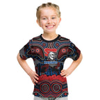ANZAC Day Newcastle Knights Kid T Shirt Military Memorial Aboriginal Indigenous Art