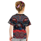 ANZAC Day Newcastle Knights Kid T Shirt Military Memorial Aboriginal Indigenous Art