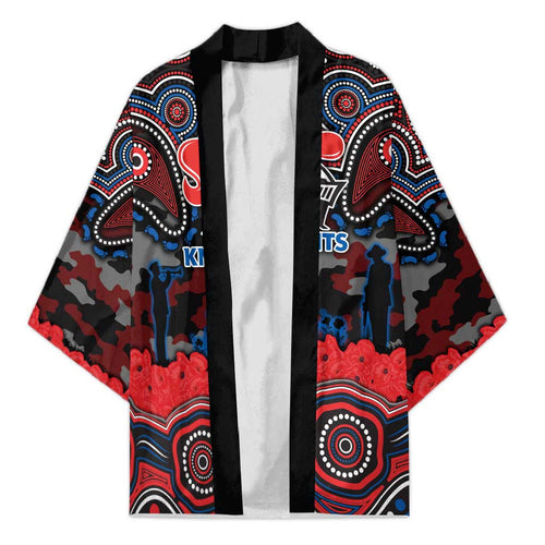 ANZAC Day Newcastle Knights Kimono Military Memorial Aboriginal Indigenous Art