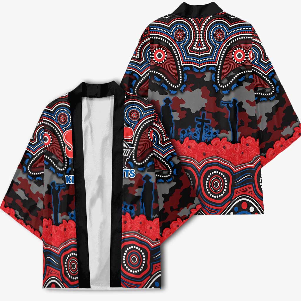 ANZAC Day Newcastle Knights Kimono Military Memorial Aboriginal Indigenous Art