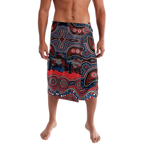 ANZAC Day Newcastle Knights Lavalava Military Memorial Aboriginal Indigenous Art