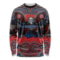 ANZAC Day Newcastle Knights Long Sleeve Shirt Military Memorial Aboriginal Indigenous Art