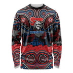 ANZAC Day Newcastle Knights Long Sleeve Shirt Military Memorial Aboriginal Indigenous Art