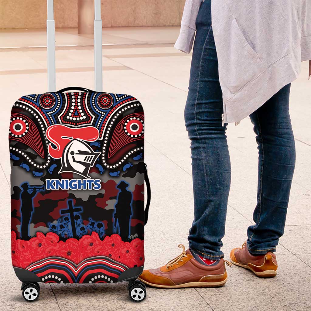 ANZAC Day Newcastle Knights Luggage Cover Military Memorial Aboriginal Indigenous Art