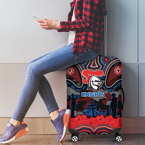 ANZAC Day Newcastle Knights Luggage Cover Military Memorial Aboriginal Indigenous Art