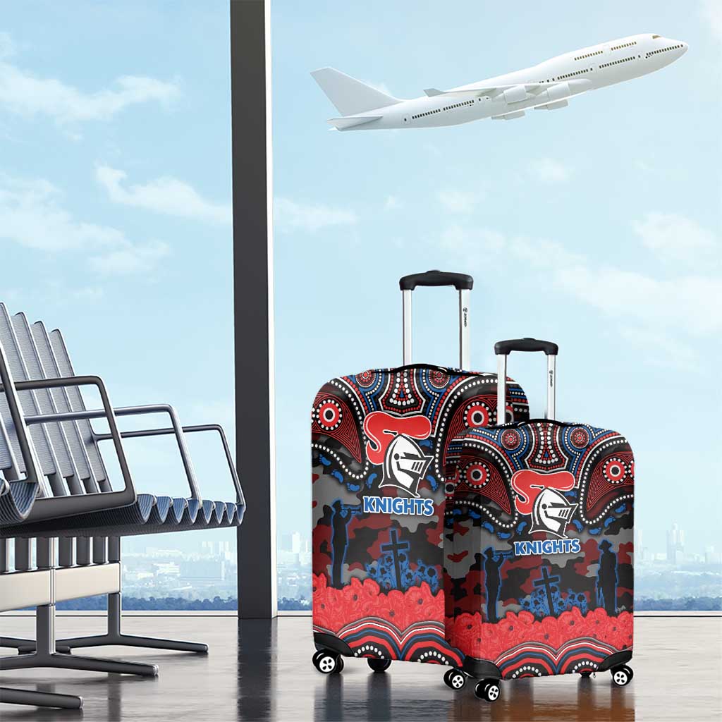 ANZAC Day Newcastle Knights Luggage Cover Military Memorial Aboriginal Indigenous Art
