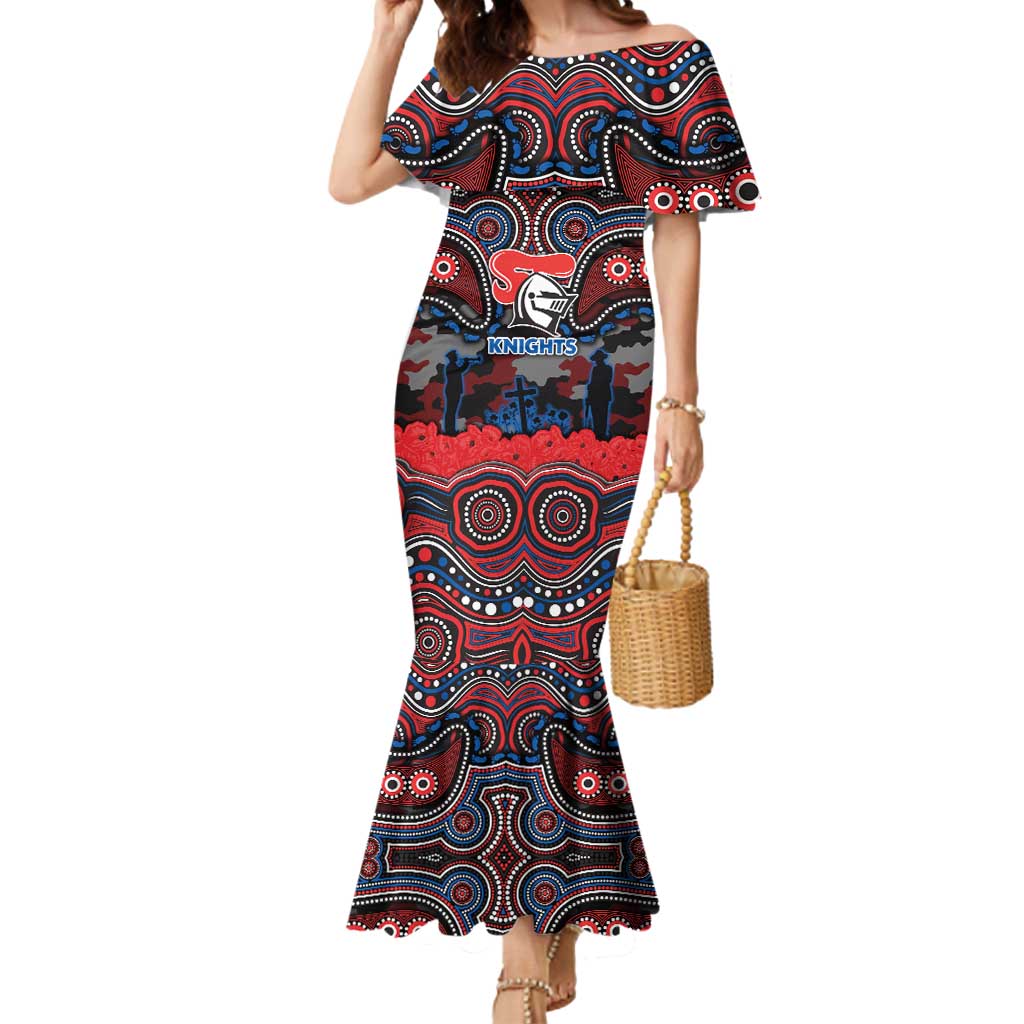 ANZAC Day Newcastle Knights Mermaid Dress Military Memorial Aboriginal Indigenous Art