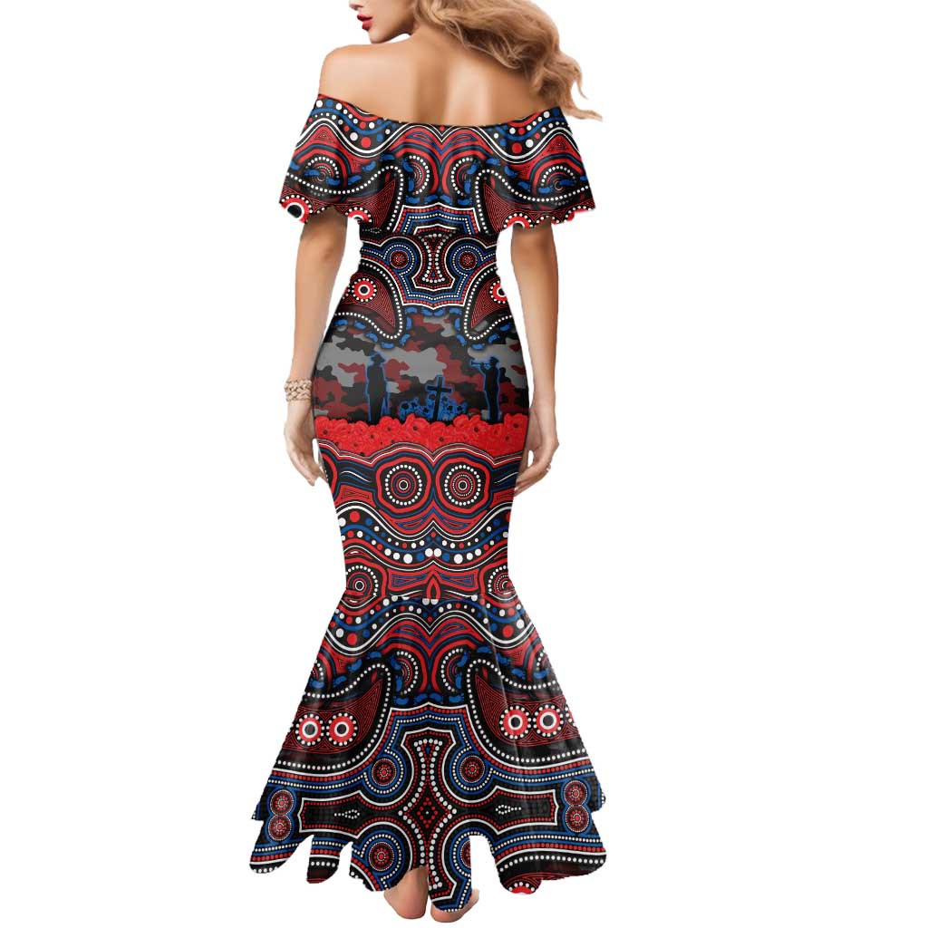 ANZAC Day Newcastle Knights Mermaid Dress Military Memorial Aboriginal Indigenous Art