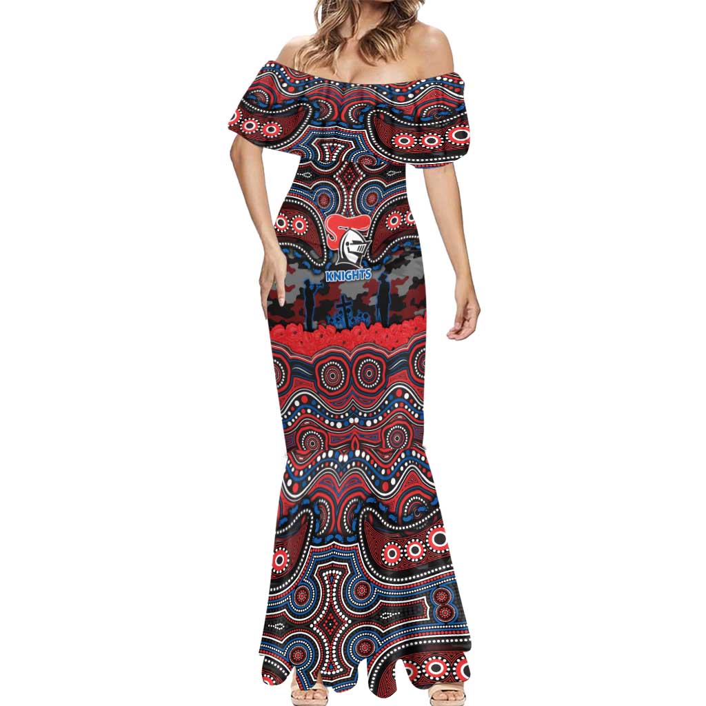 ANZAC Day Newcastle Knights Mermaid Dress Military Memorial Aboriginal Indigenous Art