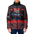 ANZAC Day Newcastle Knights Padded Jacket Military Memorial Aboriginal Indigenous Art