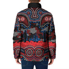 ANZAC Day Newcastle Knights Padded Jacket Military Memorial Aboriginal Indigenous Art