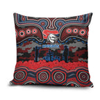 ANZAC Day Newcastle Knights Pillow Cover Military Memorial Aboriginal Indigenous Art