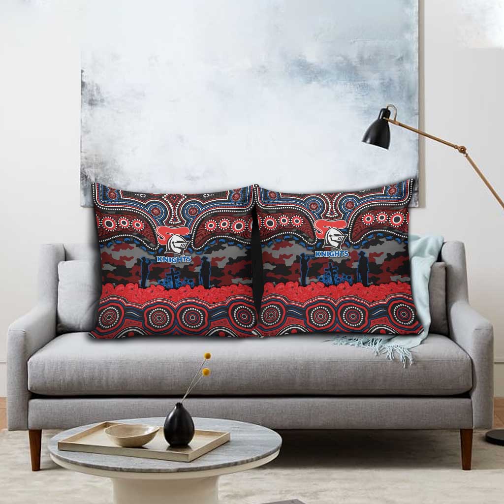 ANZAC Day Newcastle Knights Pillow Cover Military Memorial Aboriginal Indigenous Art