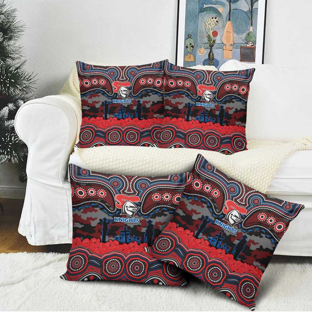 ANZAC Day Newcastle Knights Pillow Cover Military Memorial Aboriginal Indigenous Art