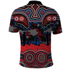 ANZAC Day Newcastle Knights Polo Shirt Military Memorial Aboriginal Indigenous Art