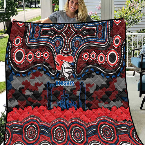 ANZAC Day Newcastle Knights Quilt Military Memorial Aboriginal Indigenous Art