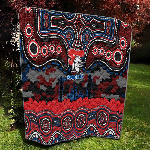 ANZAC Day Newcastle Knights Quilt Military Memorial Aboriginal Indigenous Art