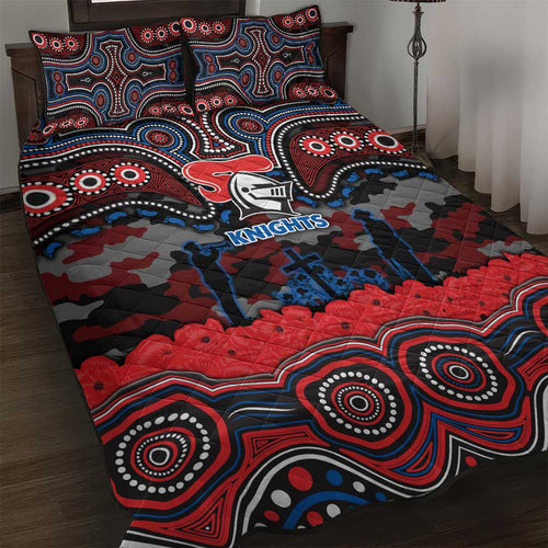 ANZAC Day Newcastle Knights Quilt Bed Set Military Memorial Aboriginal Indigenous Art
