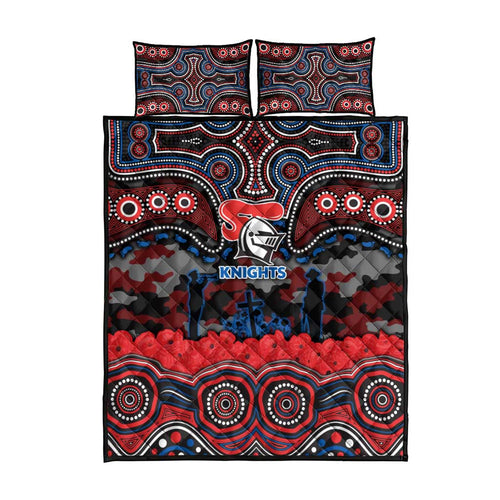 ANZAC Day Newcastle Knights Quilt Bed Set Military Memorial Aboriginal Indigenous Art