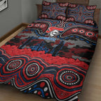ANZAC Day Newcastle Knights Quilt Bed Set Military Memorial Aboriginal Indigenous Art