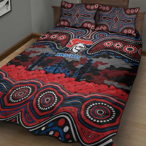 ANZAC Day Newcastle Knights Quilt Bed Set Military Memorial Aboriginal Indigenous Art