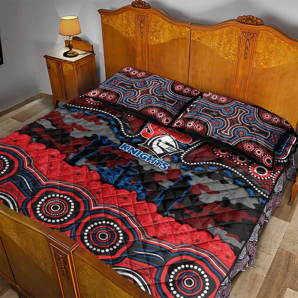 ANZAC Day Newcastle Knights Quilt Bed Set Military Memorial Aboriginal Indigenous Art