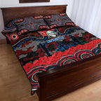 ANZAC Day Newcastle Knights Quilt Bed Set Military Memorial Aboriginal Indigenous Art