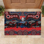 ANZAC Day Newcastle Knights Rubber Doormat Military Memorial Aboriginal Indigenous Art