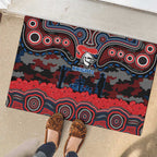 ANZAC Day Newcastle Knights Rubber Doormat Military Memorial Aboriginal Indigenous Art