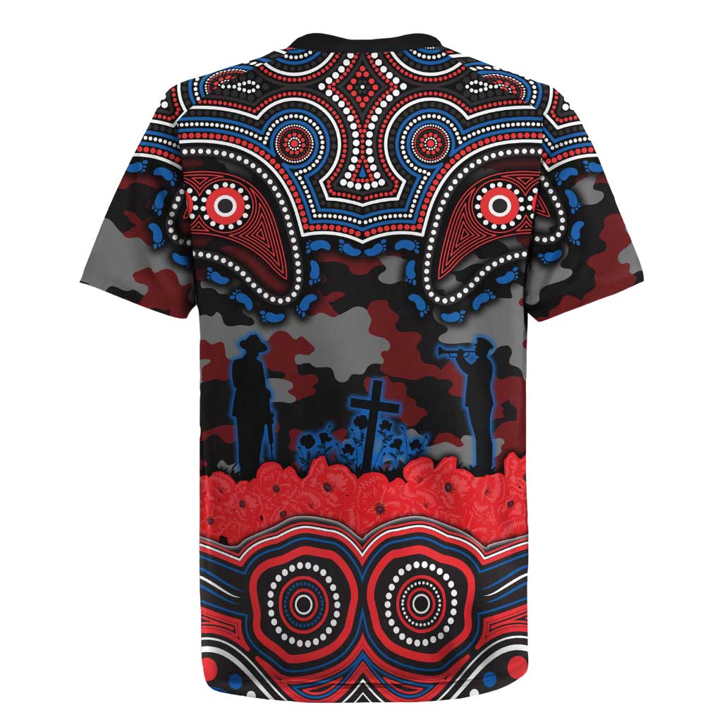 ANZAC Day Newcastle Knights Rugby Jersey Military Memorial Aboriginal Indigenous Art