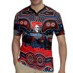 ANZAC Day Newcastle Knights Rugby Jersey Military Memorial Aboriginal Indigenous Art