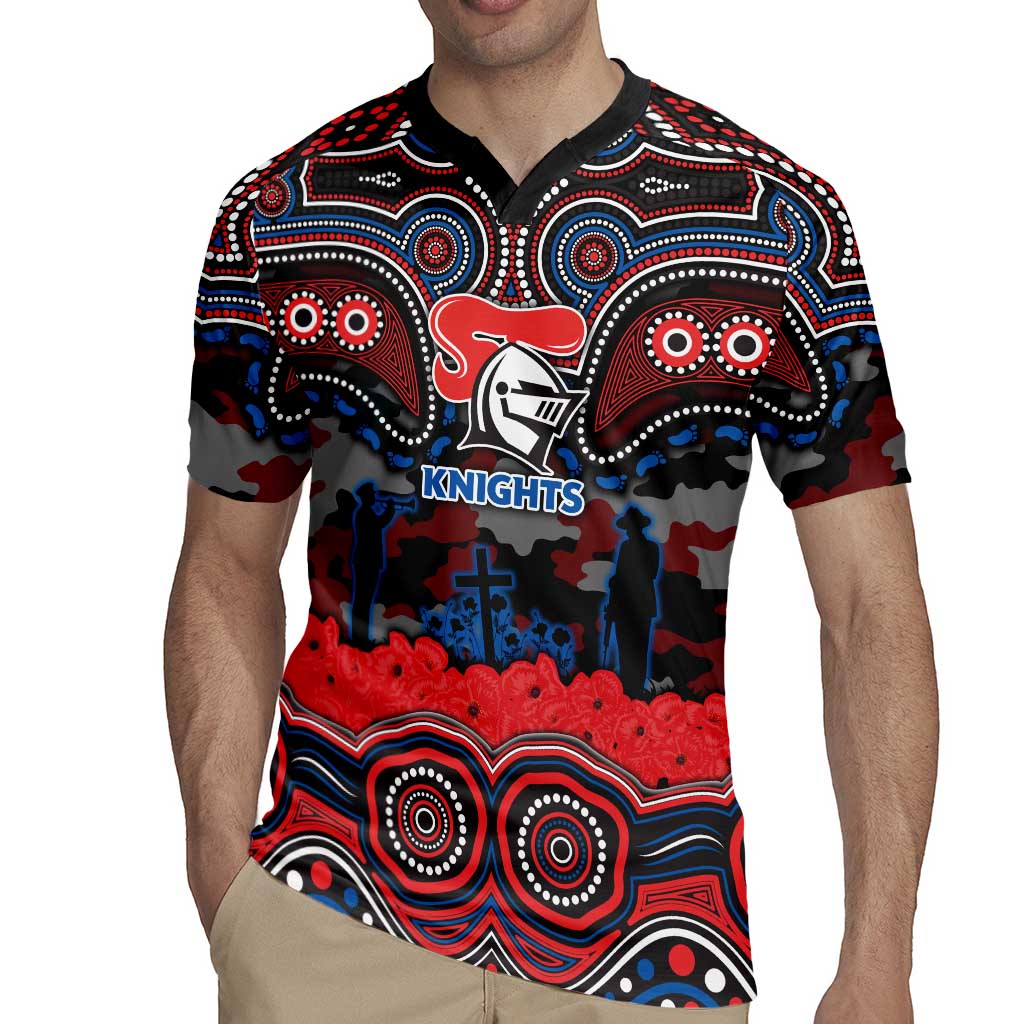 ANZAC Day Newcastle Knights Rugby Jersey Military Memorial Aboriginal Indigenous Art