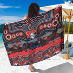 ANZAC Day Newcastle Knights Sarong Military Memorial Aboriginal Indigenous Art