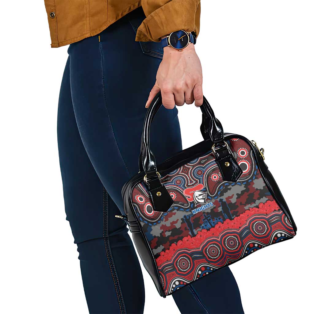 ANZAC Day Newcastle Knights Shoulder Handbag Military Memorial Aboriginal Indigenous Art