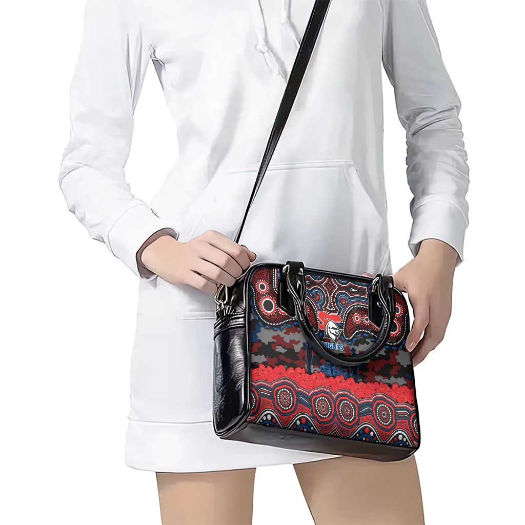 ANZAC Day Newcastle Knights Shoulder Handbag Military Memorial Aboriginal Indigenous Art