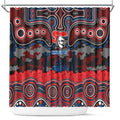 ANZAC Day Newcastle Knights Shower Curtain Military Memorial Aboriginal Indigenous Art
