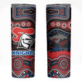 ANZAC Day Newcastle Knights Skinny Tumbler Military Memorial Aboriginal Indigenous Art