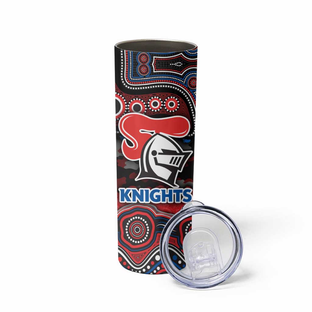 ANZAC Day Newcastle Knights Skinny Tumbler Military Memorial Aboriginal Indigenous Art